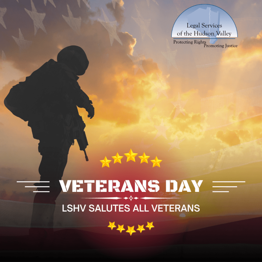 LSHV Salutes All Veterans - Legal Services Of the Hudson Valley