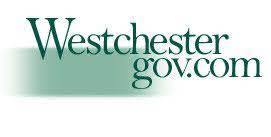 A green and white logo for westchester county.